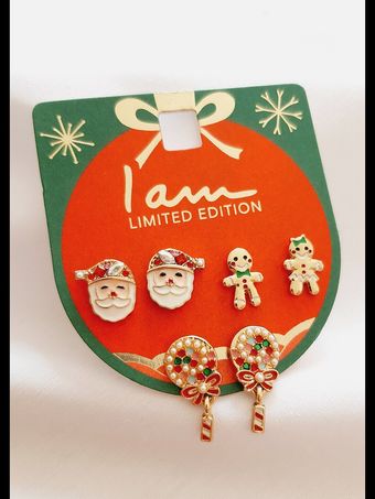 گوشواره 3 جفتی ابنباتی