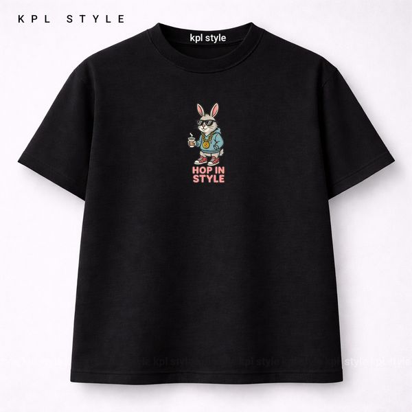 تیشرت باکسی طرح خرگوش 100٪ پنبه | کد 1330