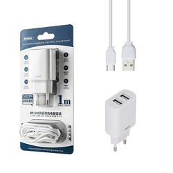 شارژ دیواری ریمکس مدل RP-U35 به همراه کابل تبدیل USB-C