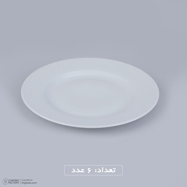 سرویس غذاخوری 28 پارچه چینی زرین ایران سری رادیانس مدل سفید درجه یک