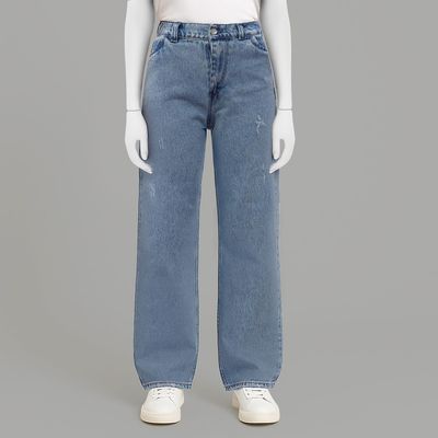 شلوار جین زنانه مدل بگ کد 9609