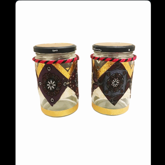 شیشه حبوبات شیک بزرگ جفت