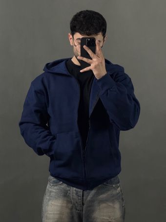 سویشرت باکسی نیوان سرمه ای