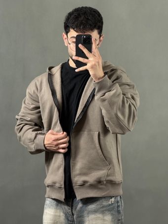 سویشرت باکسی نیوان قهوه ای روشن