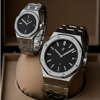 ساعت آودمار پیگه رویال اوک صفحه مشکی مات | Audemars Piguet Royal Oak Black Matte Dial