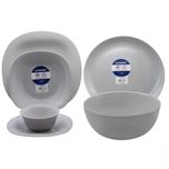 سرویس غذاخوری 27 پارچه 6 نفره لومینارک مدل مربع طرح ساده