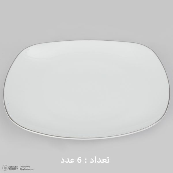 سرویس چینی 27 پارچه غذاخوری چینی زرین ایران سری کواترو مدل سمن درجه عالی