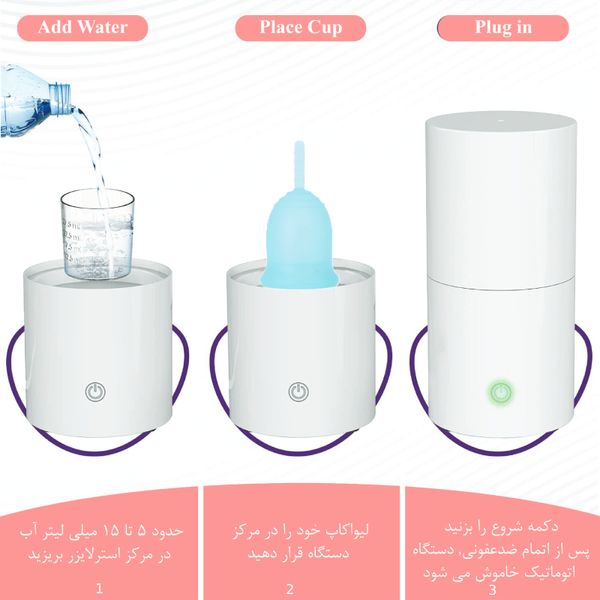 استریلایزر برقی هوشمند کاپ قاعدگی