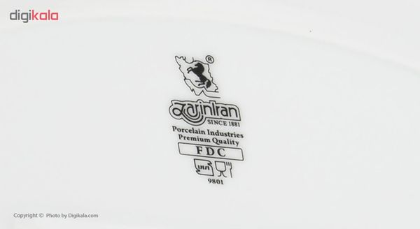 سرویس غذاخوری 102 پارچه چینی زرین ایران سری ایتالیا اف مدل Sepid Sadaf درجه عالی