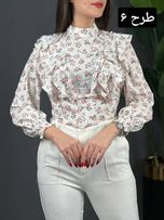 شومیز کرپ جلو چین کد 1465