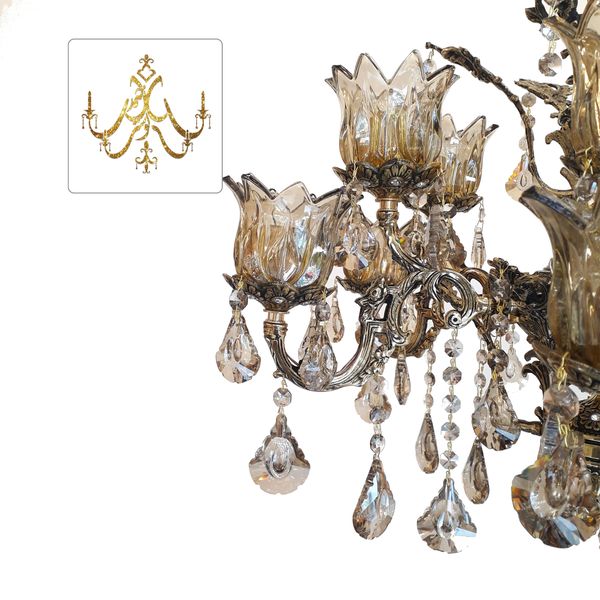 کریستال آویز لوستر کد LA208-T2.5 بسته 7 عددی