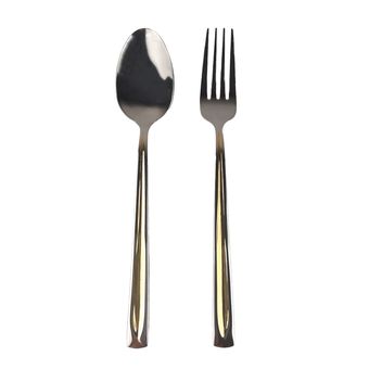 قاشق و چنگال 12 پارچه بونیتو طرح پاریس دو رنگ کد 4519