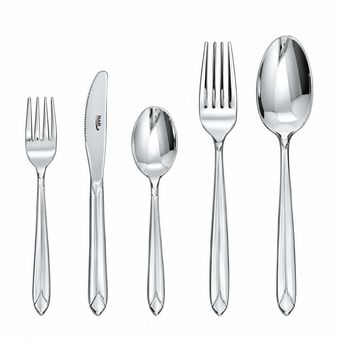 سرویس قاشق و چنگال 30 پارچه 6نفره ناب استیل مدل پالرمو