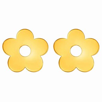 گوشواره میخی طلا 18 عیار زنانه گالری صادقی مدل گل پنج پر
