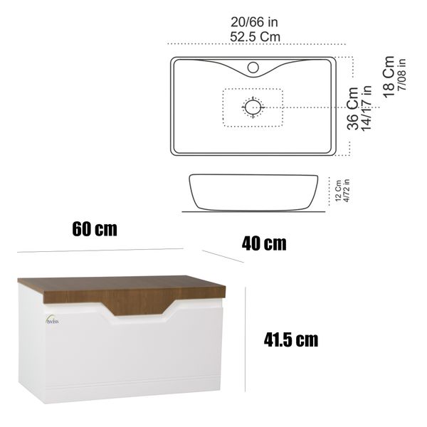 ست کابینت و روشویی توییس مدل tws 1034 M