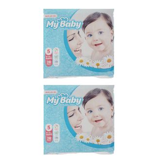 پوشک کودک مای بیبی مدل Max Care سایز 5 بسته 28 عددی