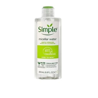 محلول پاک کننده صورت سیمپل مدل میسلار واتر حجم 200 میلی لیتر