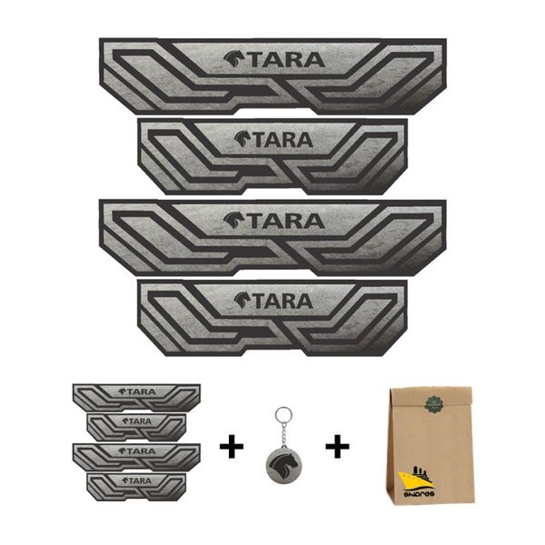 برچسب پارکابی خودرو شیپرس مدل پارکابی چرم کد SP005 مناسب برای تارا بسته 4 عددی
