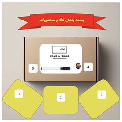 وایت برد مغناطیسی منعطف هوم اندفریج مدل رویخچالی طرح 5 سایز 8x10 سانتی متر به همراه مگنت و ماژیک وایت برد مجموعه 5 عددی