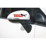 برچسب پشت آینه خودرو لیزارد مدل اسپورت طرح wolf racing کد LZD-748 بسته دو عددی
