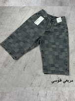 شلوارک جین طرح دار