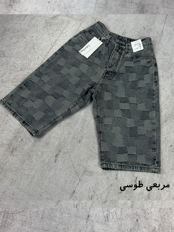 شلوارک جین طرح دار