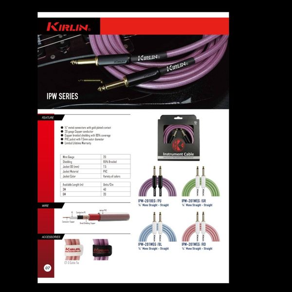 KIRLIN CABLE IPW-201/6M (1/4 MONO STRAGHT)