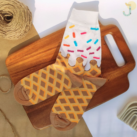 جوراب ساقدار یونیسکس طرح بستنی برند ترک EGS Socks