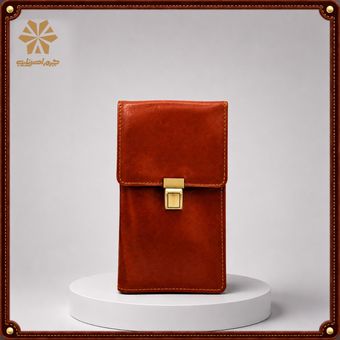 کیف گردنی چرم اصل نایب مدل ساده کد 01