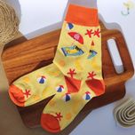 جوراب ساقدار یونیسکس طرح موز برند ترک SOCKY WOCKY