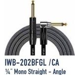 KIRLIN CABLE IWB-202 BFGL/3M (1/4 MONO STRAGHT-ANGLE)