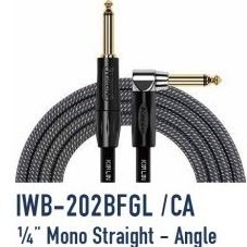 KIRLIN CABLE IWB-202 BFGL/3M (1/4 MONO STRAGHT-ANGLE)
