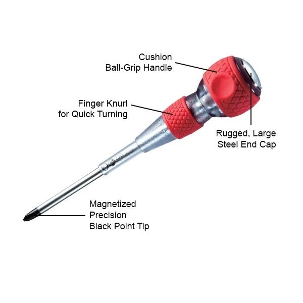 پیچ گوشتی ضربه خور وسل مدل ballgrip250 سایز PH2x150