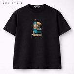 تیشرت باکسی 100٪ پنبه با چاپ مینیمال | کد 1306