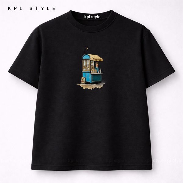 تیشرت باکسی 100٪ پنبه با چاپ مینیمال | کد 1306