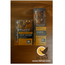 پک شامپو و ماسک روغن آرگان فری سولفات برند آرگان اصل اسلواکی