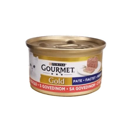 کنسرو گربه گورمت گلد با طعم گوشت گاو (Gourmet Gold Pate Beef)