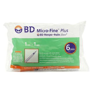 سرنگ انسولین بی دی مدل micro-fine plus حجم 1 میلی لیتر بسته 10 عددی*617