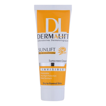 کرم ضد آفتاب بی‌رنگ SPF50 پوست خشک و معمولی درمالیفت