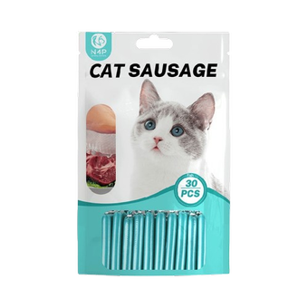 سوسیس تشویقی گربه ان فور پی با طعم ماهی N4p cat sausage with fish بسته 30 عددی