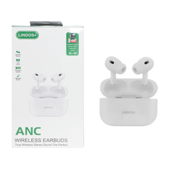 ایرفون بی سیم +Lindos مدل BL-40 ANC - سفید (پک ضعیف)