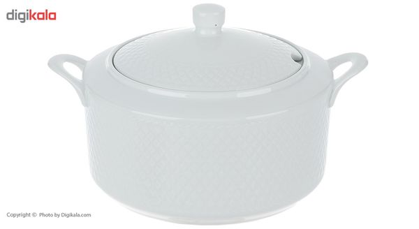 سرویس غذاخوری 102 پارچه 12 نفره چینی زرین ایران مدل رادیانس سفید درجه عالی