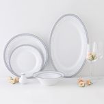 سرویس غذاخوری 35 پارچه چینی زرین ایران سری شهرزاد مدل وایت رز درجه عالی