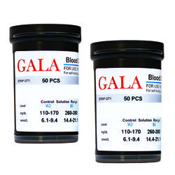 نوار تست قند خون گالا مدل OK-2AJ دو بسته 50 عددی