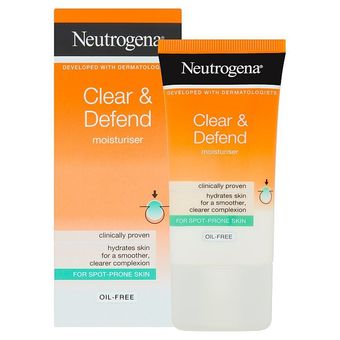 کرم آبرسان نیتروژینا مدل CLEAR and DEFENCE حجم 50 میلی لیتر