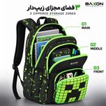 کوله پشتی مدرسه بکسون فورس مدل ماینکرافت 747 Minecraft همراه با جامدادی