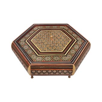 شکلات خوری خاتم کاری مدل پایه دار کد 002