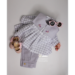 ست بلوز شلوار دخترانه مانیا رنگ یاسی