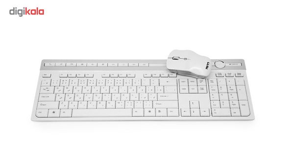 کیبورد بی سیم تسکو مدل TKM7106W همراه با موس بی‌سیم