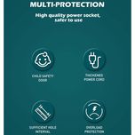 چندراهی برق الدینیو مدل SC3416 | فست شارژ 65 وات، 3 پریز + 4 پورت USB + Type-C